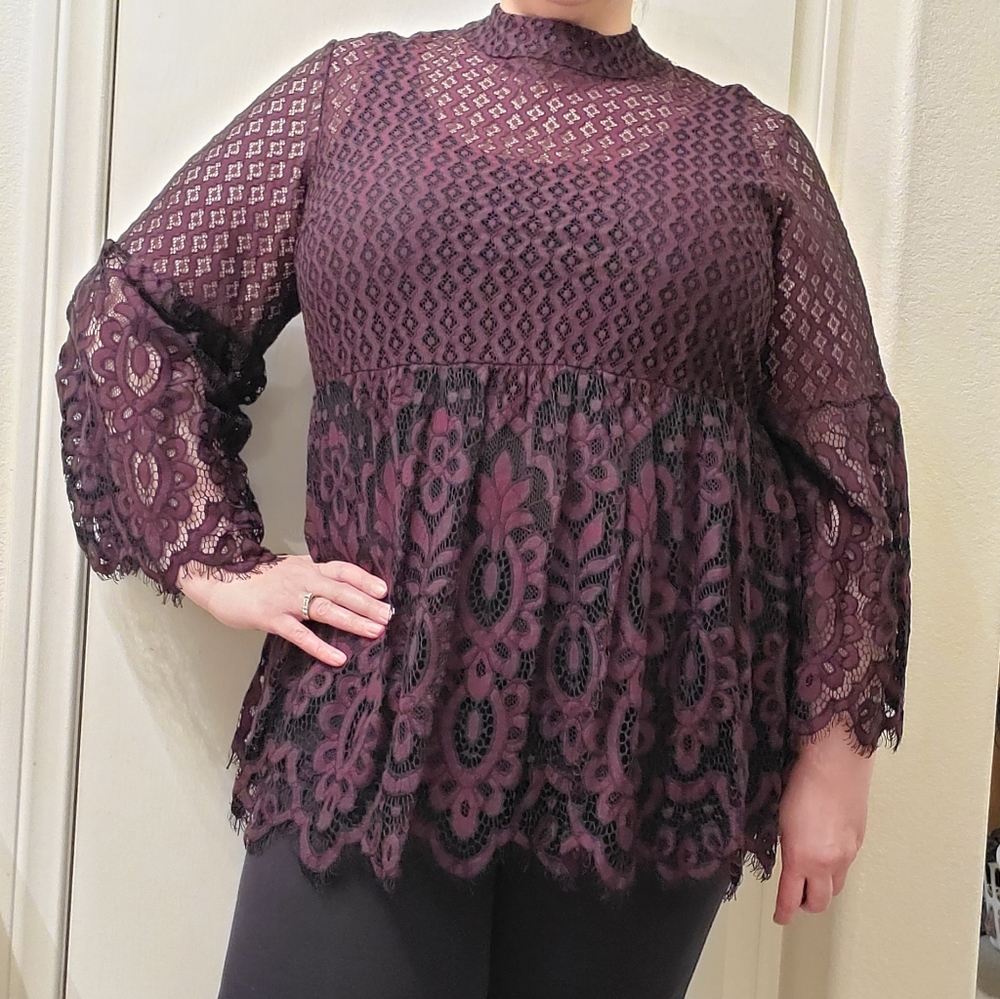 Lace babydoll top